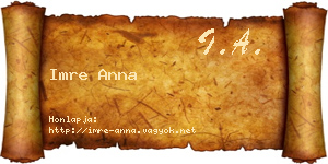 Imre Anna névjegykártya